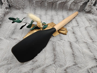 Teigschaber Silikonspatel Pfannenwender personalisiert ca. 31 cm lang mit Wunschgravur Geschenk Küchenhelfer mintgrün oder schwarz