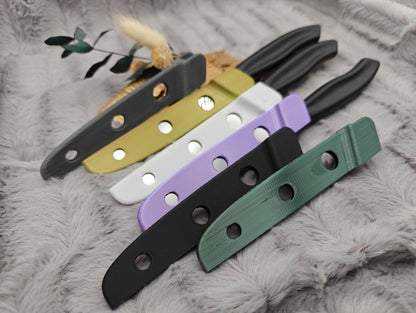 Personalisiertes Küchenmesser mit Gravur | Tomatenmesser Edelstahl 11 cm | Frühstücksmesser mit Name & 3D-gedruckten Klingenschutz