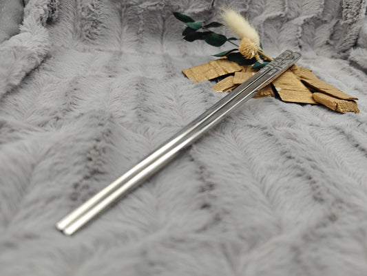 1 Paar Chopsticks personalisiert 2 Stück Essstäbchen Edelstahl mit Gravur 23 cm Drache Wahl Geschenk