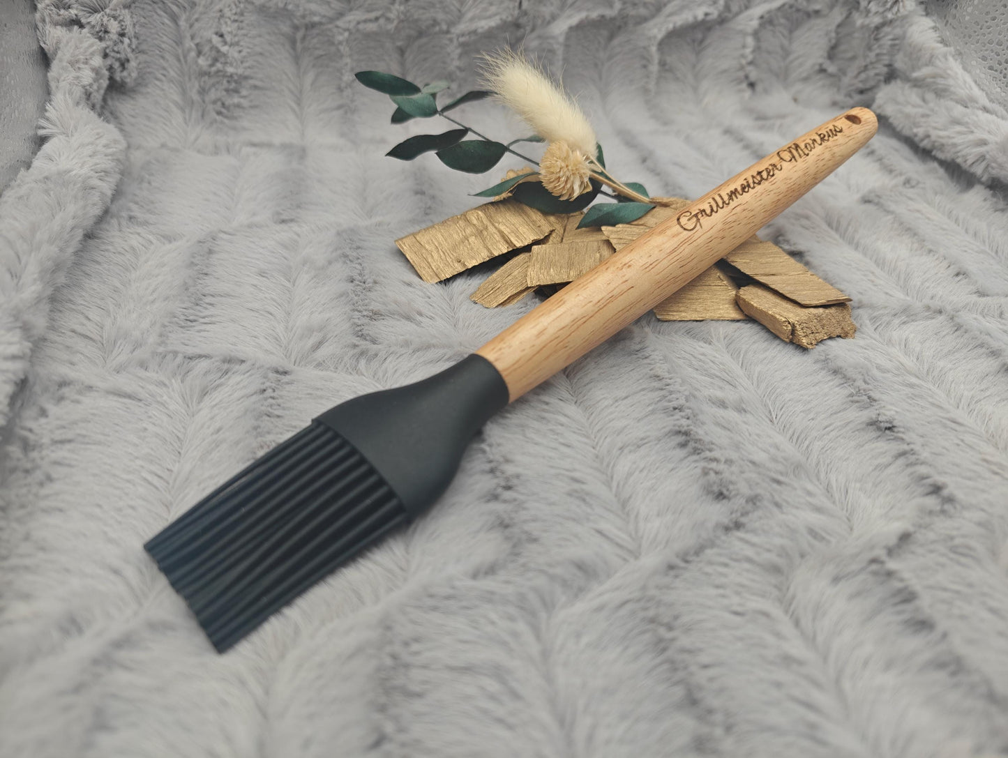 Silikonpinsel personalisiert Grillpinsel Backpinsel 27 cm lang 4 Farben zur Wahl backen marinieren, kochen mit individueller Gravur Geschenk
