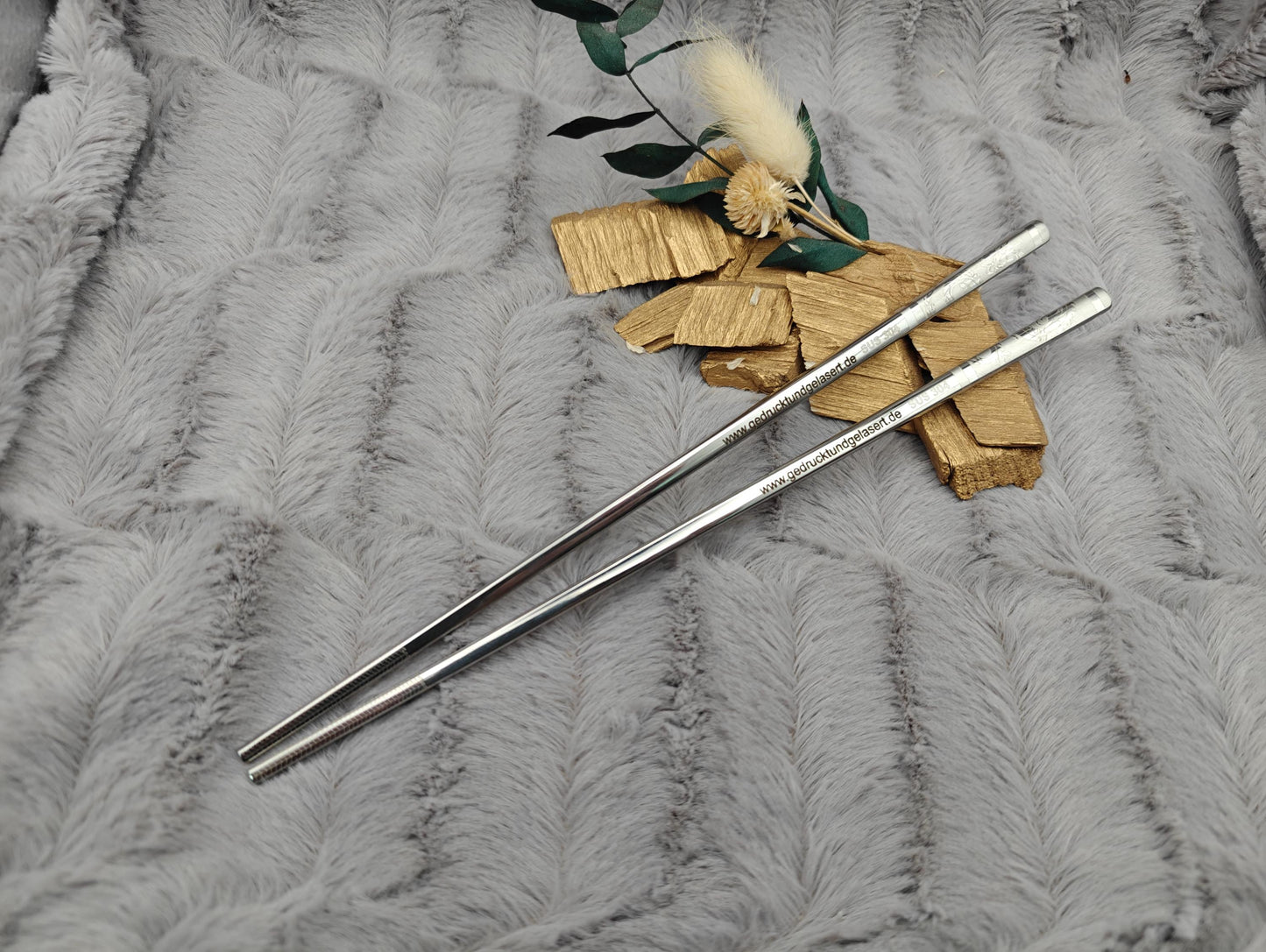 1 Paar Chopsticks personalisiert 2 Stück Essstäbchen Edelstahl mit Gravur 23 cm Drache Wahl Geschenk