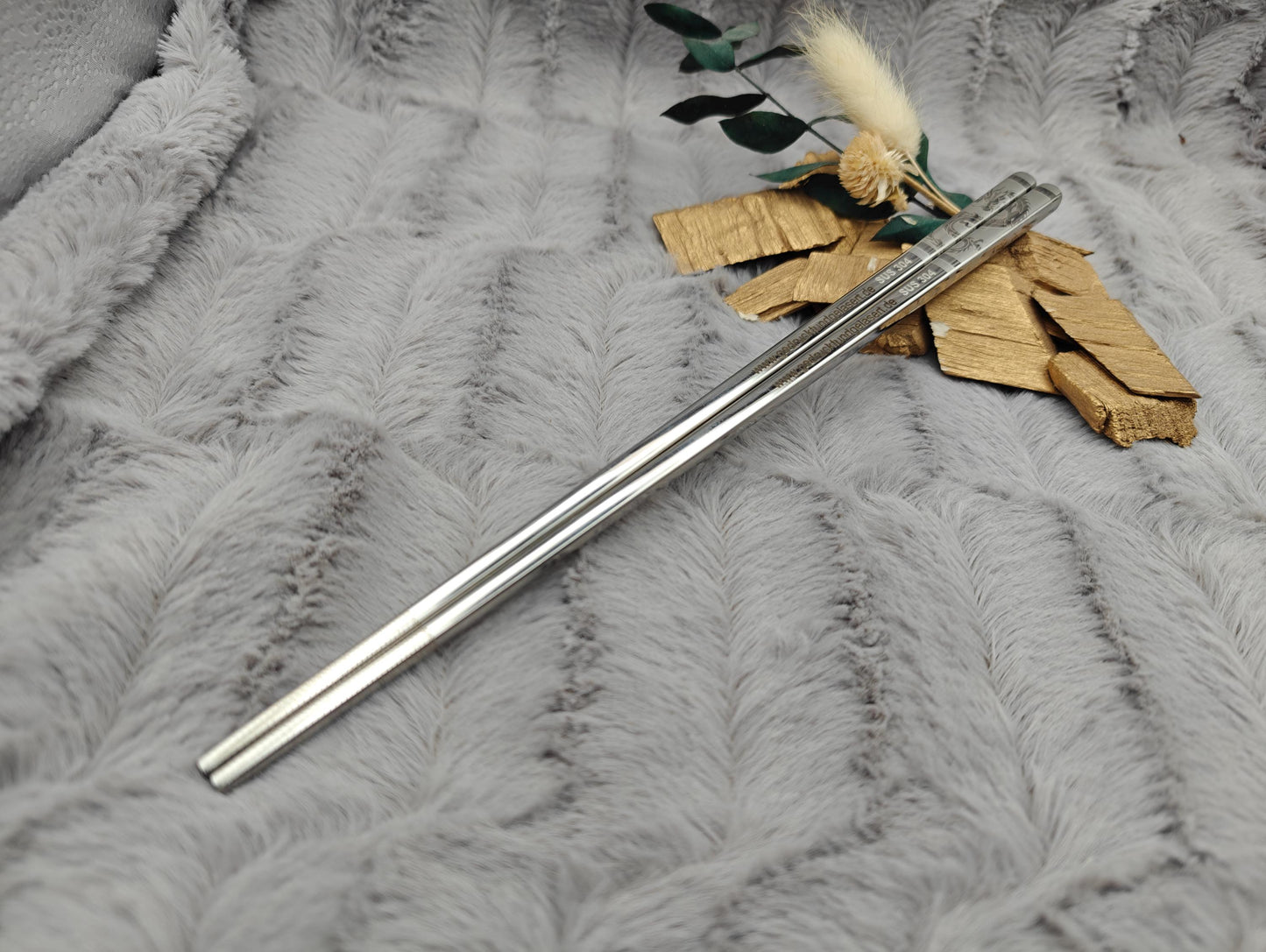 1 Paar Chopsticks personalisiert 2 Stück Essstäbchen Edelstahl mit Gravur 23 cm Drache Wahl Geschenk