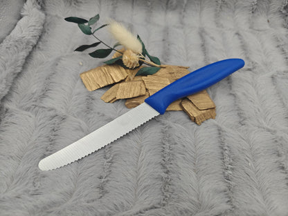 Personalisiertes Messer mit Gravur auf Klinge | Scharfes Brötchenmesser & Tomatenmesser Wellenschliff | Küchenmesser Edelstahl | Geschenk