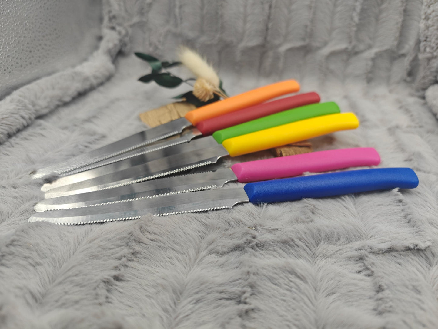 Personalisiertes Küchenmesser mit Gravur | Scharfes Brötchenmesser Wellenschliff | Individuelles Tomatenmesser | Edelstahl Vesper-Messer