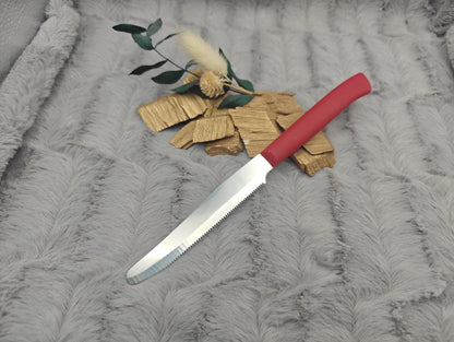 Personalisiertes Küchenmesser mit Gravur | Scharfes Brötchenmesser Wellenschliff | Individuelles Tomatenmesser | Edelstahl Vesper-Messer