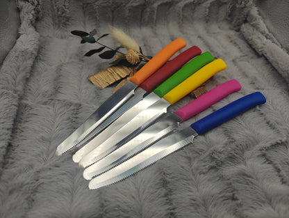 Personalisiertes Küchenmesser mit Gravur | Scharfes Brötchenmesser Wellenschliff | Individuelles Tomatenmesser | Edelstahl Vesper-Messer