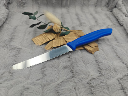 Messer personalisiert Küchenmesser Tomatenmesser mit individueller Gravur 11 cm Klinge 7 Farben zur Wahl