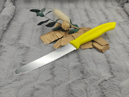 Messer personalisiert Küchenmesser Tomatenmesser mit individueller Gravur 11 cm Klinge 7 Farben zur Wahl