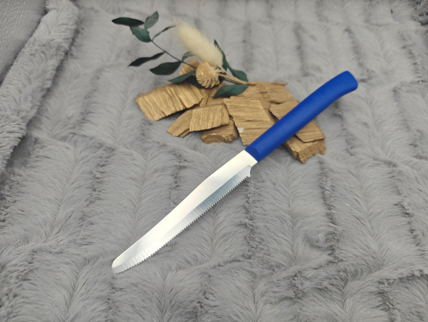 Personalisiertes Küchenmesser mit Gravur | Scharfes Brötchenmesser Wellenschliff | Individuelles Tomatenmesser | Edelstahl Vesper-Messer