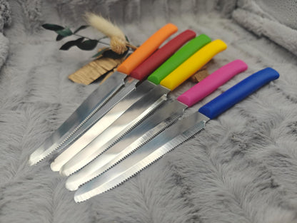 Personalisiertes Küchenmesser mit Gravur | Scharfes Brötchenmesser Wellenschliff | Individuelles Tomatenmesser | Edelstahl Vesper-Messer