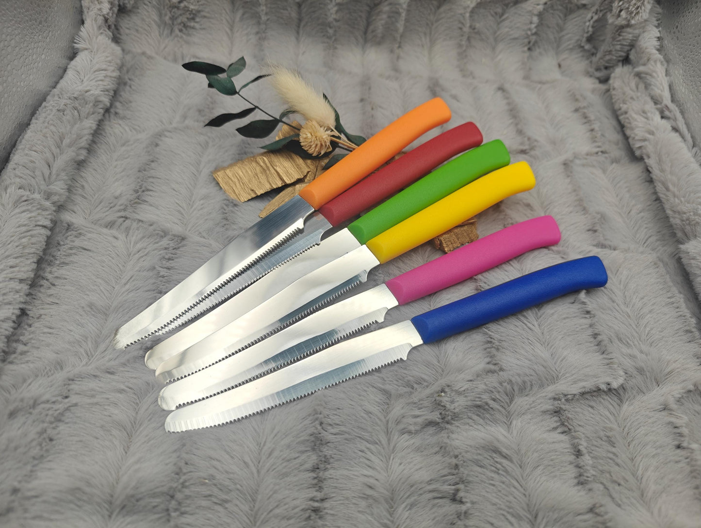 Personalisiertes Küchenmesser mit Gravur | Scharfes Brötchenmesser Wellenschliff | Individuelles Tomatenmesser | Edelstahl Vesper-Messer