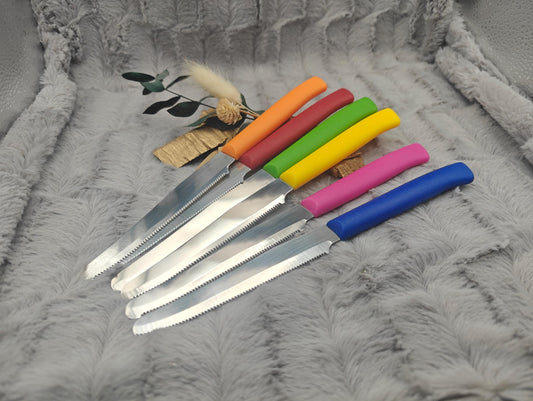 Personalisiertes Küchenmesser mit Gravur | Scharfes Brötchenmesser Wellenschliff | Individuelles Tomatenmesser | Edelstahl Vesper-Messer