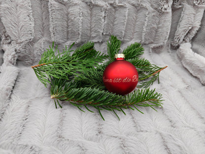 Personalisierte Christbaumkugel Glas | 58mm Weihnachtskugel mit Name graviert | Echtglas Baumschmuck Matt & Glänzend | Geschenk Dekoration