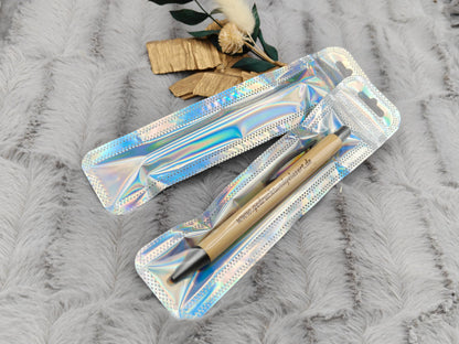 Kugelschreiber personalisiert aus Bambus mit Gravur gunmetal Kuli Stift Holz Gastgeschenk Geschenk Gift