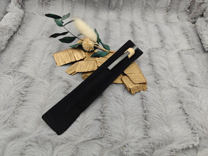 Kugelschreiber personalisiert aus Bambus mit Gravur gunmetal Kuli Stift Holz Gastgeschenk Geschenk Gift