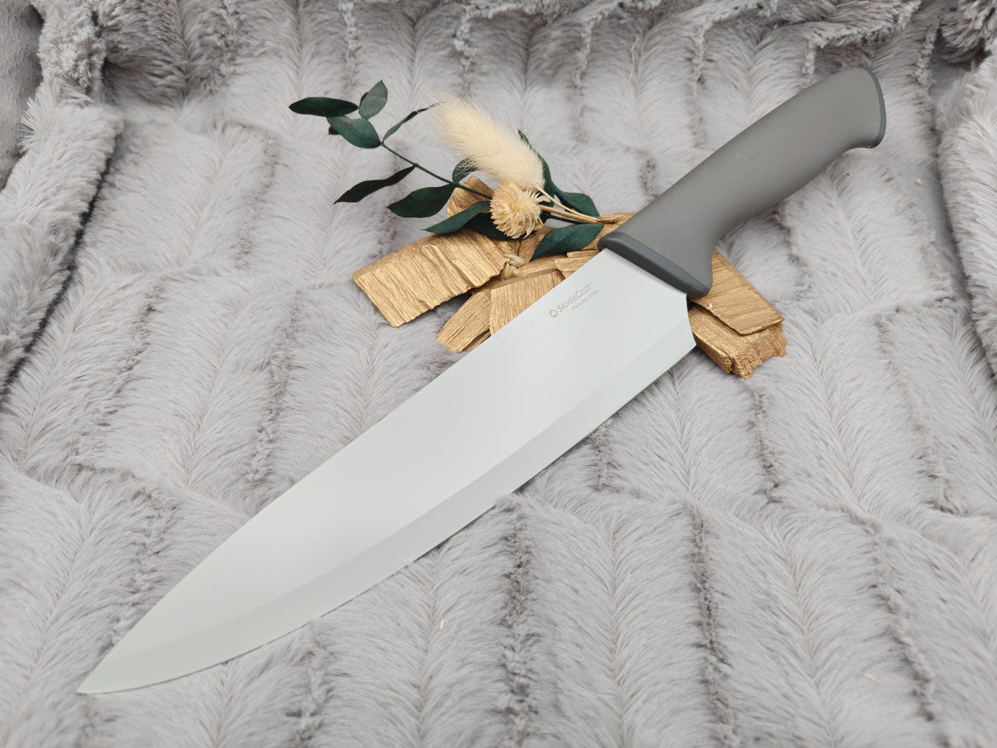Personalisiertes Kochmesser Chefmesser mit Gravur | Scharfes Küchenmesser Edelstahl 20 cm | mit Name & Schutzhülle | Antihaft-Beschichtung