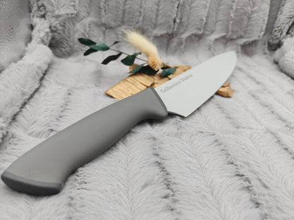 Personalisiertes Kochmesser Chefmesser mit Gravur | Scharfes Küchenmesser Edelstahl 20 cm | mit Name & Schutzhülle | Antihaft-Beschichtung