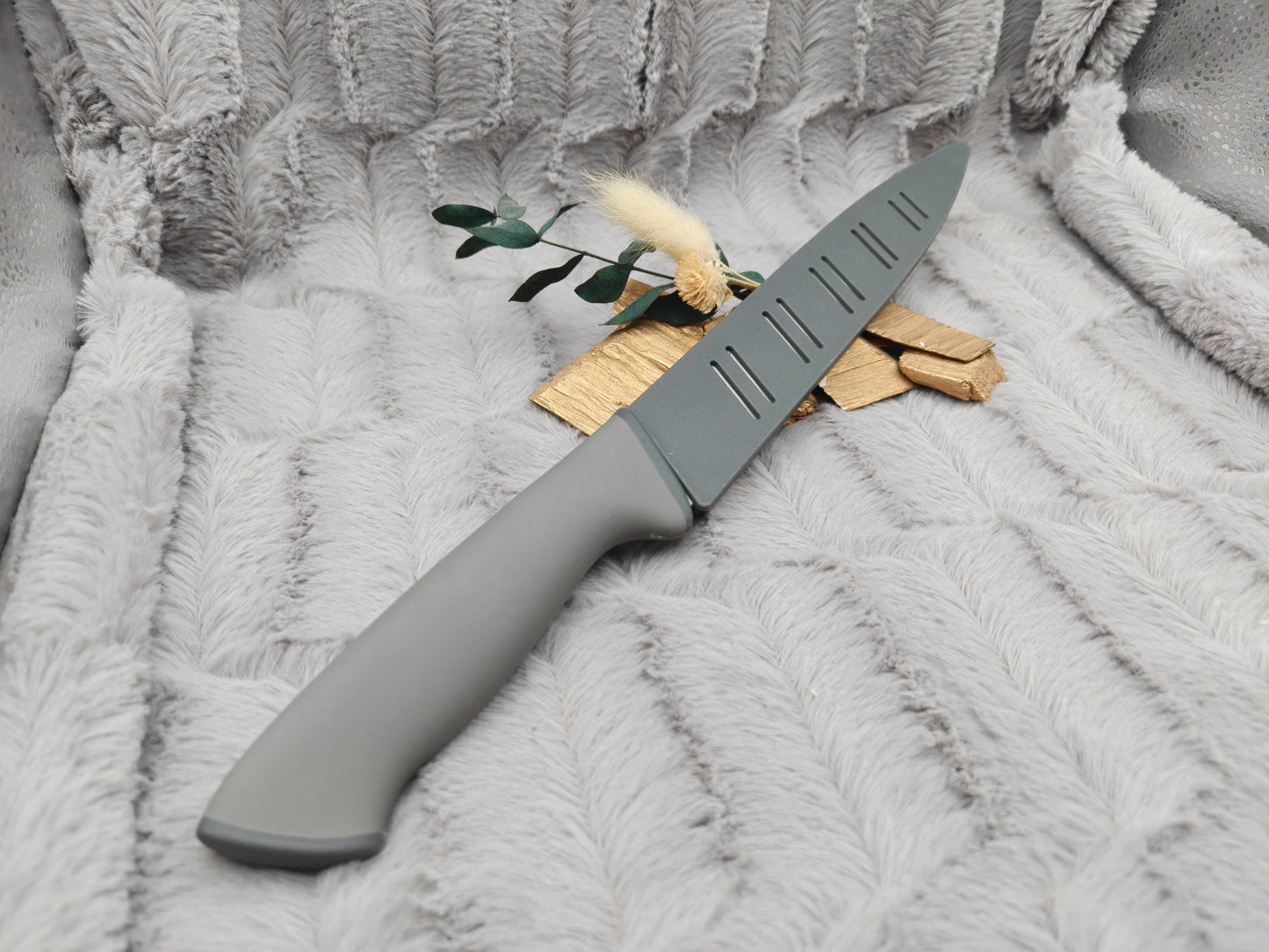 Personalisiertes Tranchiermesser mit Gravur | Scharfes Fleischmesser Edelstahl 20 cm | Bratenmesser mit Name & Klingenschutz