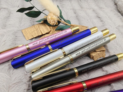 Gelstift personalisiert mit Gravur Kugelschreiber verschiedene Farben Kuli Stift Holz Gastgeschenk Geschenk