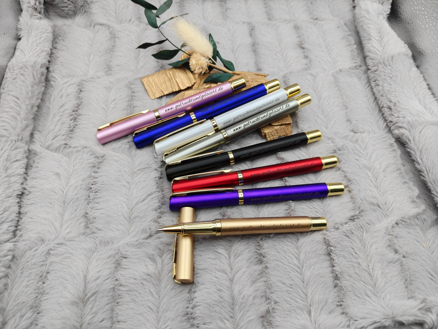 Gelstift personalisiert mit Gravur Kugelschreiber verschiedene Farben Kuli Stift Holz Gastgeschenk Geschenk