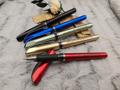 Gelstift personalisiert mit Gravur Kugelschreiber 5 verschiedene Farben Kuli Stift Holz Gastgeschenk Geschenk