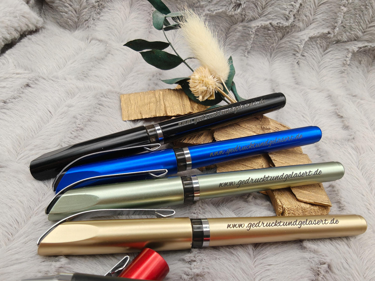Gelstift personalisiert mit Gravur Kugelschreiber 5 verschiedene Farben Kuli Stift Holz Gastgeschenk Geschenk