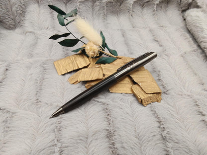 Edler Kugelschreiber Gelstift personalisiert mit Gravur schwarz Kuli Stift Holz Gastgeschenk Geschenk Gift