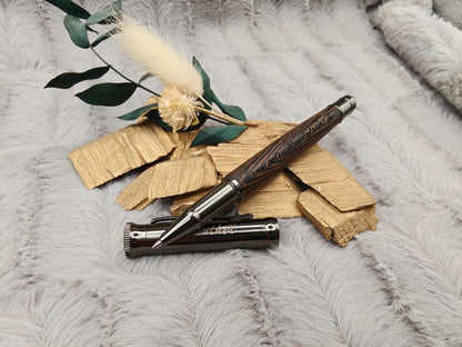 Edler Gelstift massiv personalisiert mit Gravur Kugelschreiber Kuli Stift Holz Gastgeschenk Geschenk Gift