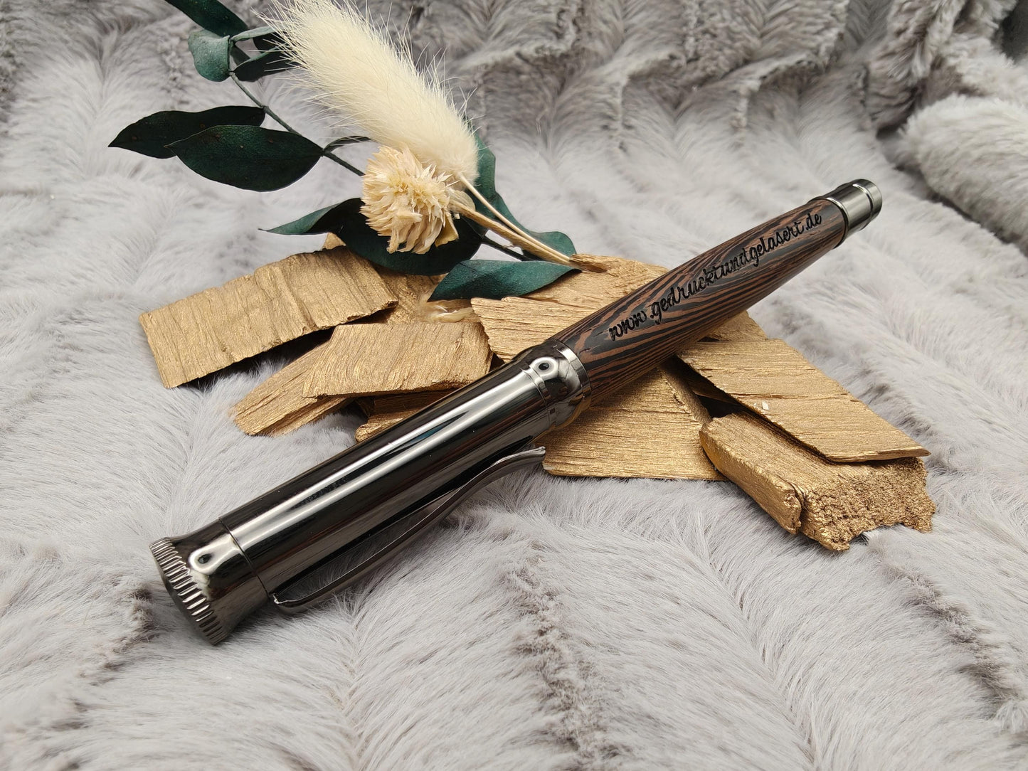 Edler Gelstift massiv personalisiert mit Gravur Kugelschreiber Kuli Stift Holz Gastgeschenk Geschenk Gift
