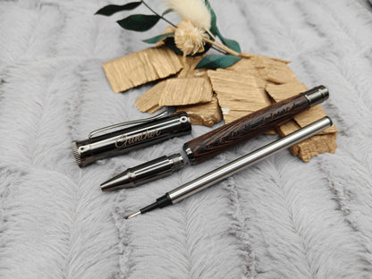 Edler Gelstift massiv personalisiert mit Gravur Kugelschreiber Kuli Stift Holz Gastgeschenk Geschenk Gift