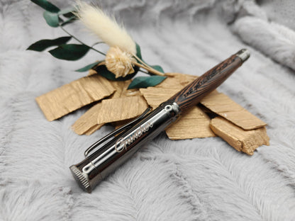Edler Gelstift massiv personalisiert mit Gravur Kugelschreiber Kuli Stift Holz Gastgeschenk Geschenk Gift