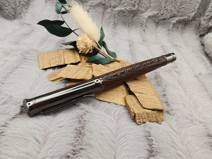 Edler Gelstift massiv personalisiert mit Gravur Kugelschreiber Kuli Stift Holz Gastgeschenk Geschenk Gift