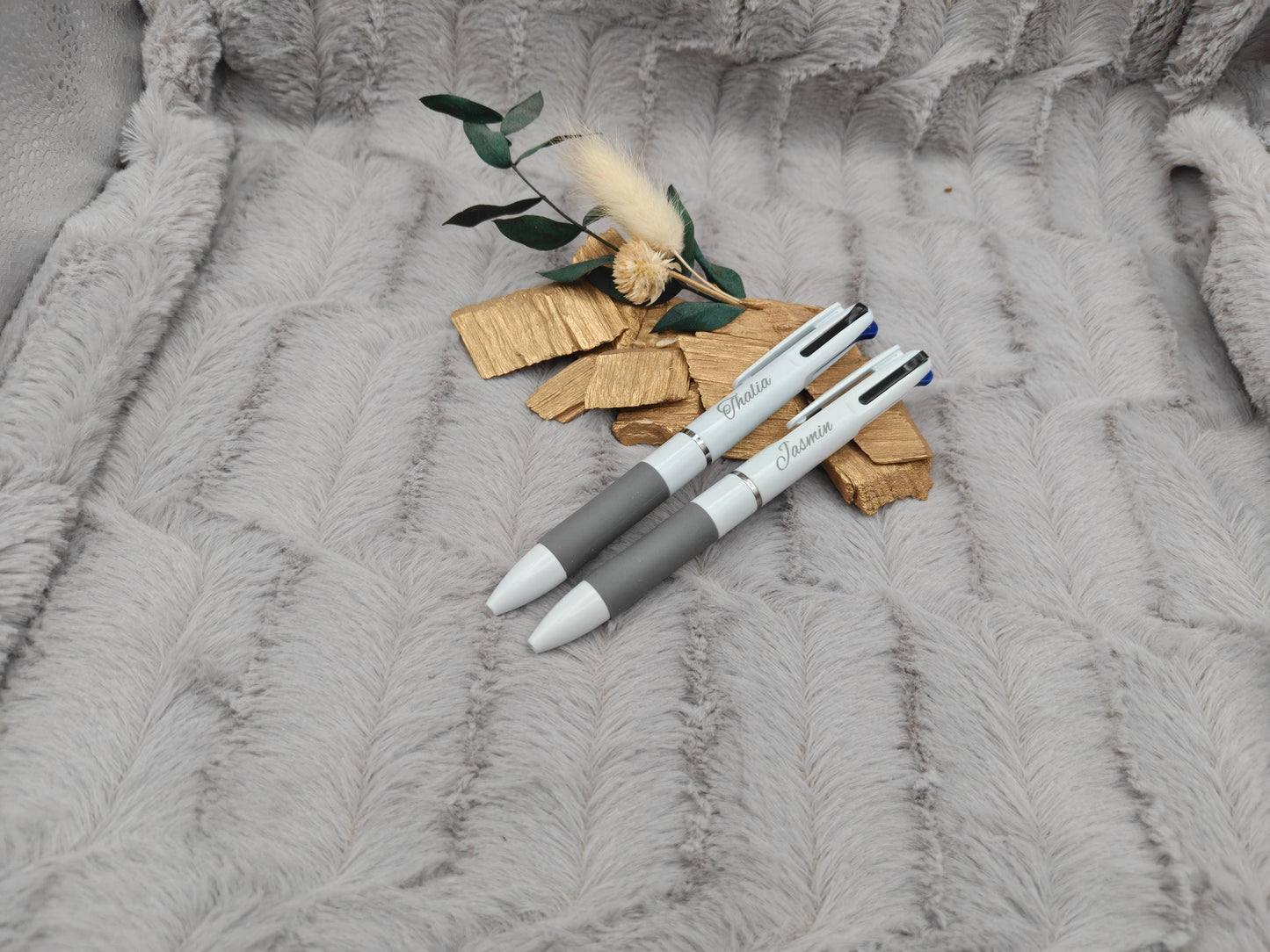 Kugelschreiber 3 in 1 personalisiert mit Gravur schreibt schwarz, rot oder blau Kuli Stift Holz Gastgeschenk Geschenk Gift