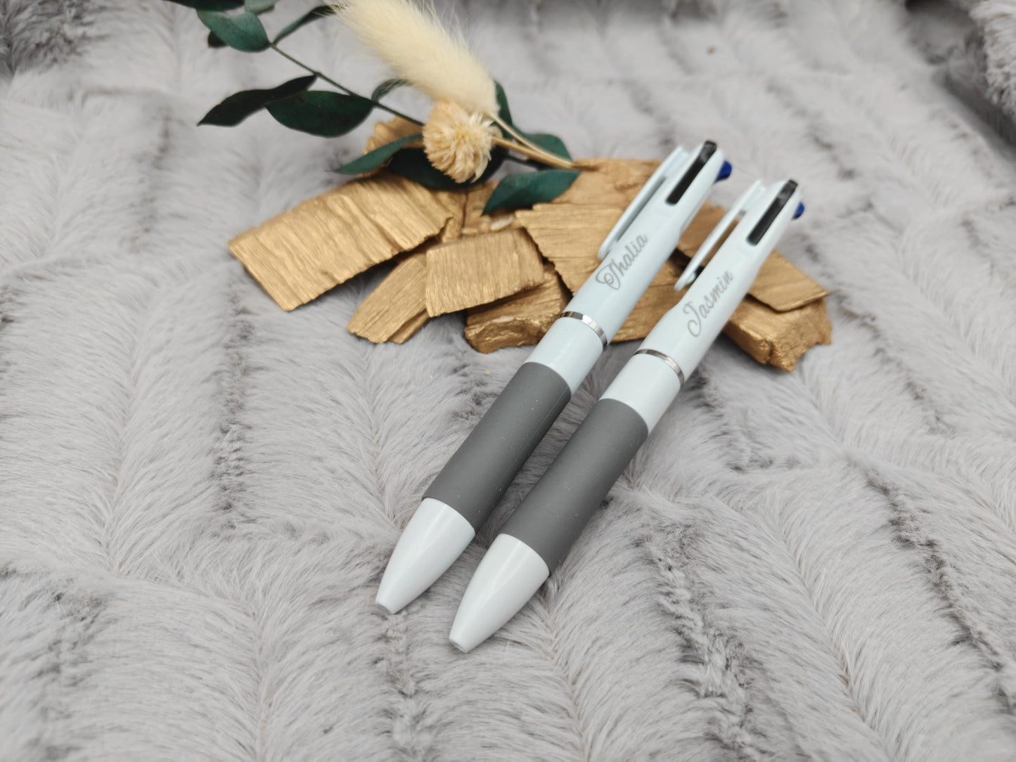 Kugelschreiber 3 in 1 personalisiert mit Gravur schreibt schwarz, rot oder blau Kuli Stift Holz Gastgeschenk Geschenk Gift