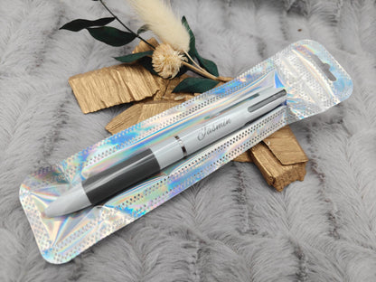 Kugelschreiber 3 in 1 personalisiert mit Gravur schreibt schwarz, rot oder blau Kuli Stift Holz Gastgeschenk Geschenk Gift