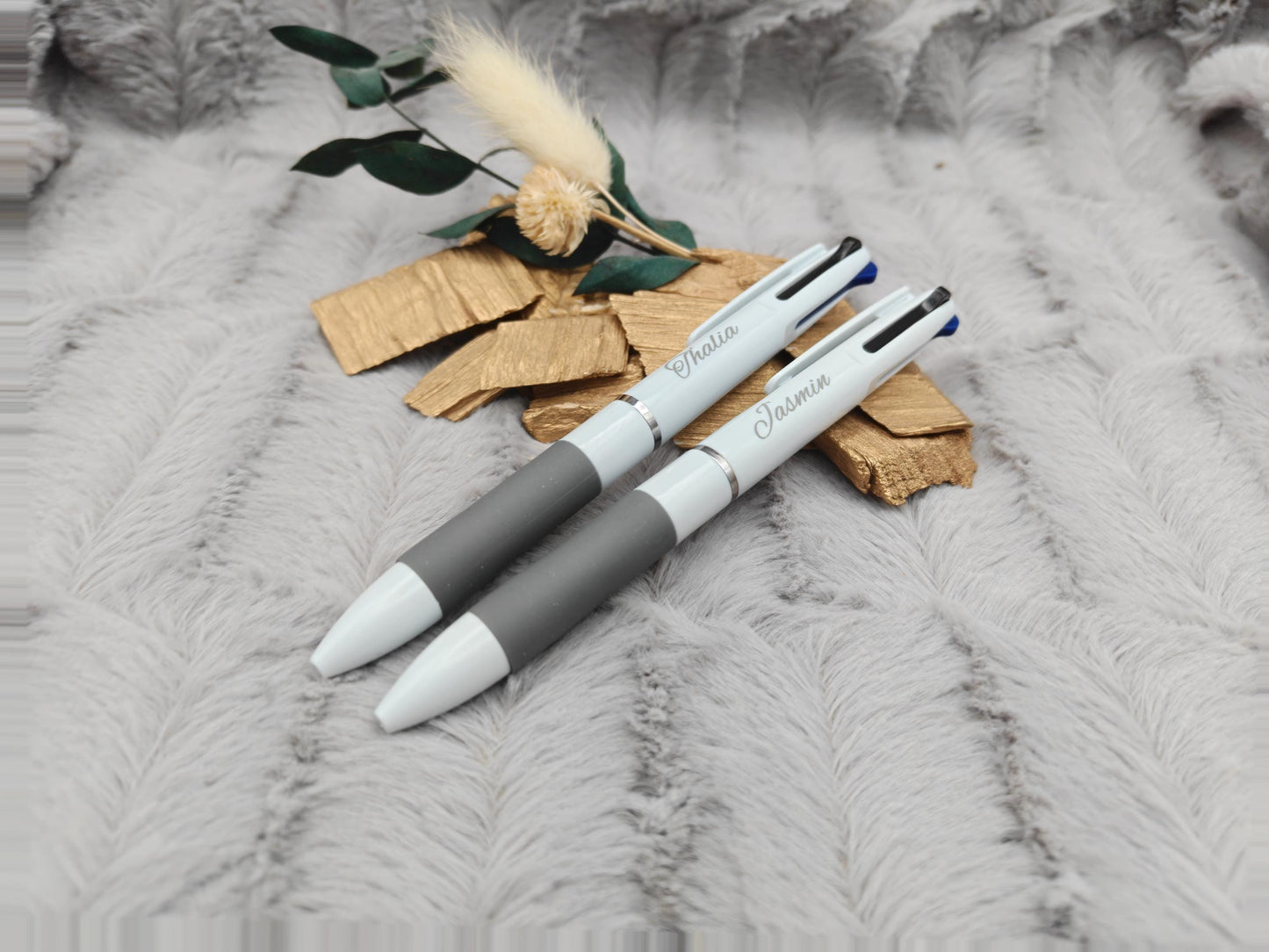 Kugelschreiber 3 in 1 personalisiert mit Gravur schreibt schwarz, rot oder blau Kuli Stift Holz Gastgeschenk Geschenk Gift