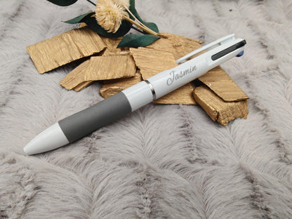 Kugelschreiber 3 in 1 personalisiert mit Gravur schreibt schwarz, rot oder blau Kuli Stift Holz Gastgeschenk Geschenk Gift