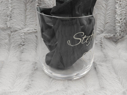Trinkglas mit Gravur personalisiert Bleikristall Glas Becherglas 330ml mit individueller Gravur