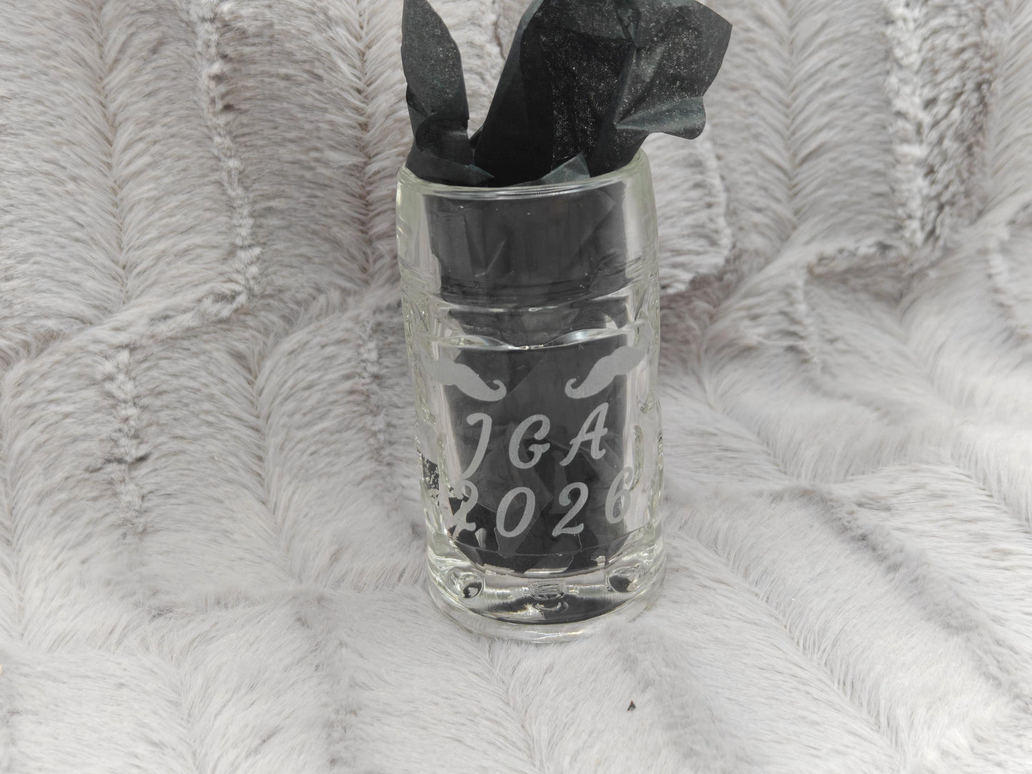 Schnapsglas Mini personalisiert Maßkrug Bierkrug Glas JGA Hochzeit Party Gag 40ml mit individueller Gravur