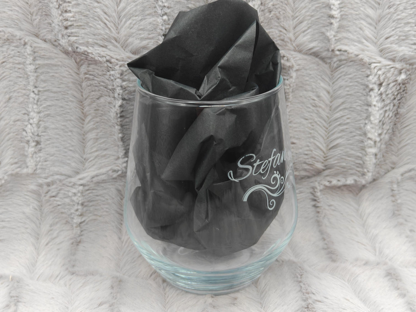 Trinkglas mit Gravur personalisiert Glas Becherglas Weinglas 450ml mit individueller Gravur