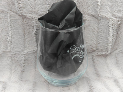 Trinkglas mit Gravur personalisiert Glas Becherglas Weinglas 450ml mit individueller Gravur