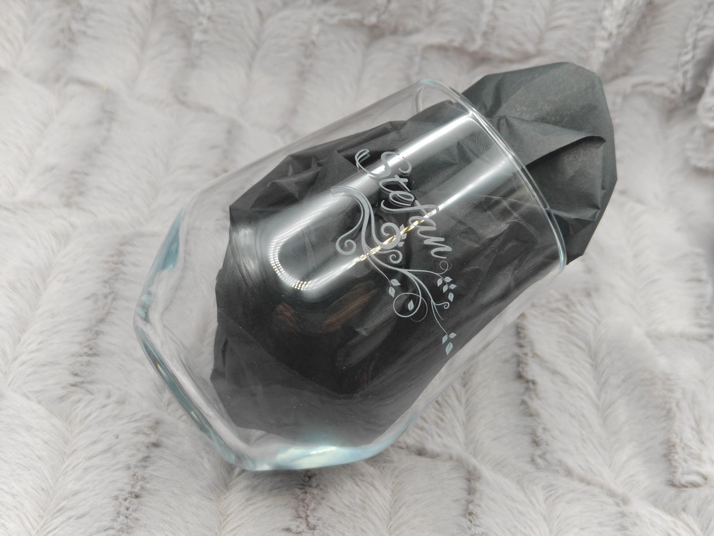 Trinkglas mit Gravur personalisiert Glas Becherglas Weinglas 450ml mit individueller Gravur