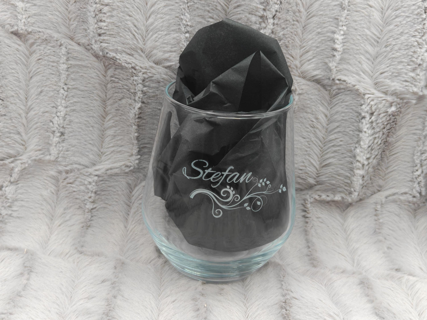 Trinkglas mit Gravur personalisiert Glas Becherglas Weinglas 450ml mit individueller Gravur