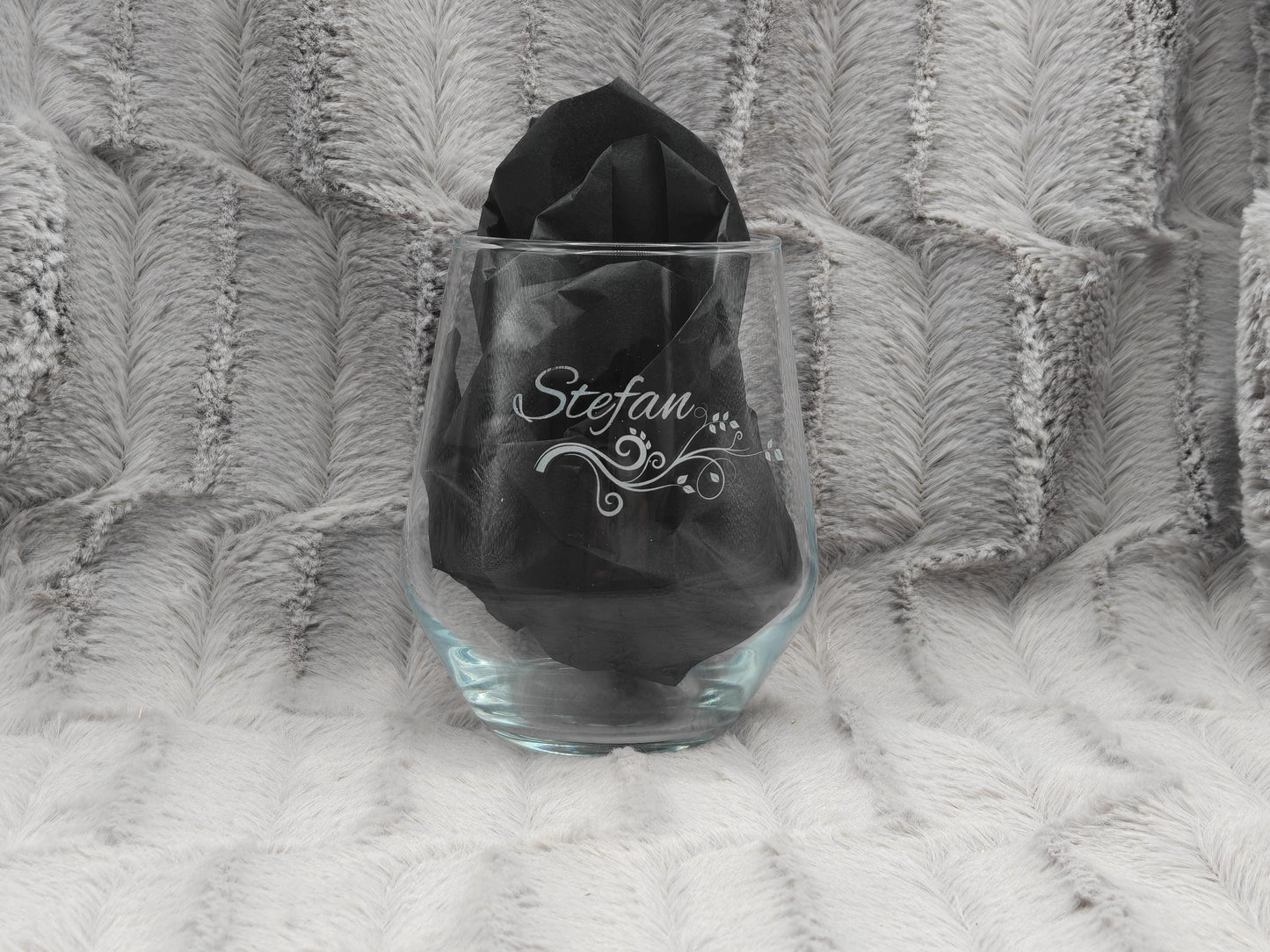 Trinkglas mit Gravur personalisiert Glas Becherglas Weinglas 450ml mit individueller Gravur