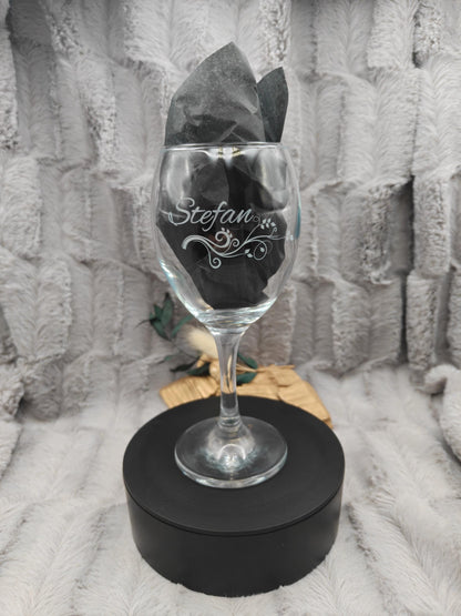 Weinglas mit Gravur personalisiert Glas Trinkglas 250ml mit individueller Gravur