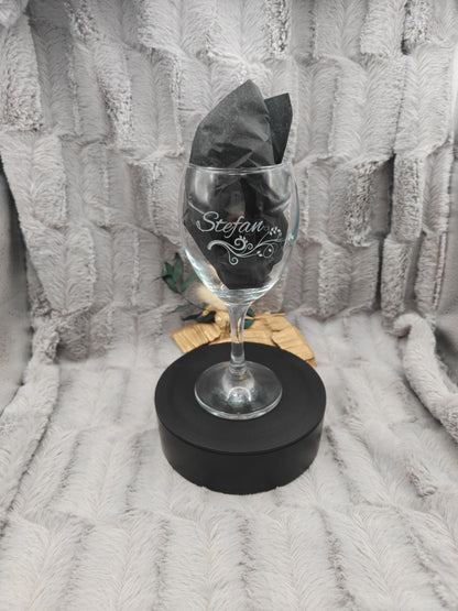 Weinglas mit Gravur personalisiert Glas Trinkglas 250ml mit individueller Gravur