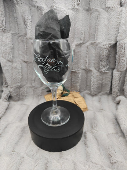 Weinglas mit Gravur personalisiert Glas Trinkglas 250ml mit individueller Gravur