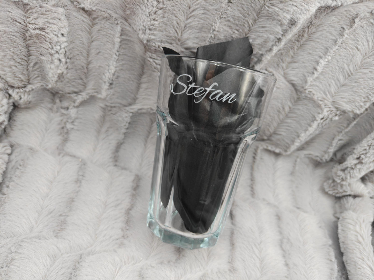 Latte Macchiato Glas mit Gravur personalisiert | Kaffeeglas mit Name oder Spruch | Geschenkidee Geburtstag & Einzug | Trinkglas individuell