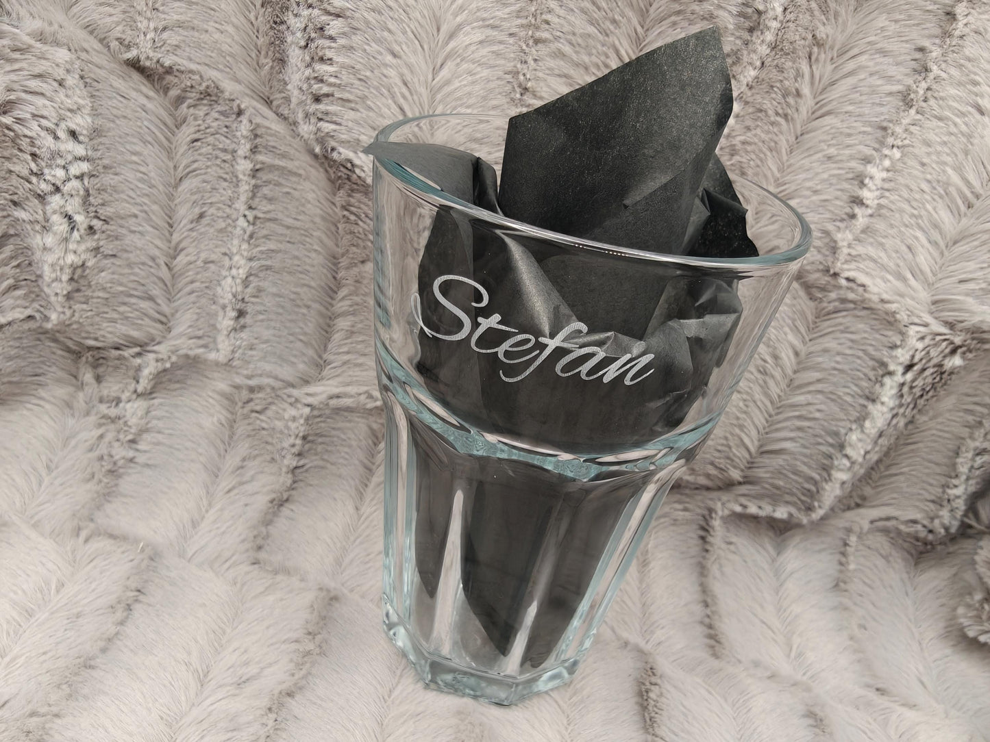 Latte Macchiato Glas mit Gravur personalisiert | Kaffeeglas mit Name oder Spruch | Geschenkidee Geburtstag & Einzug | Trinkglas individuell