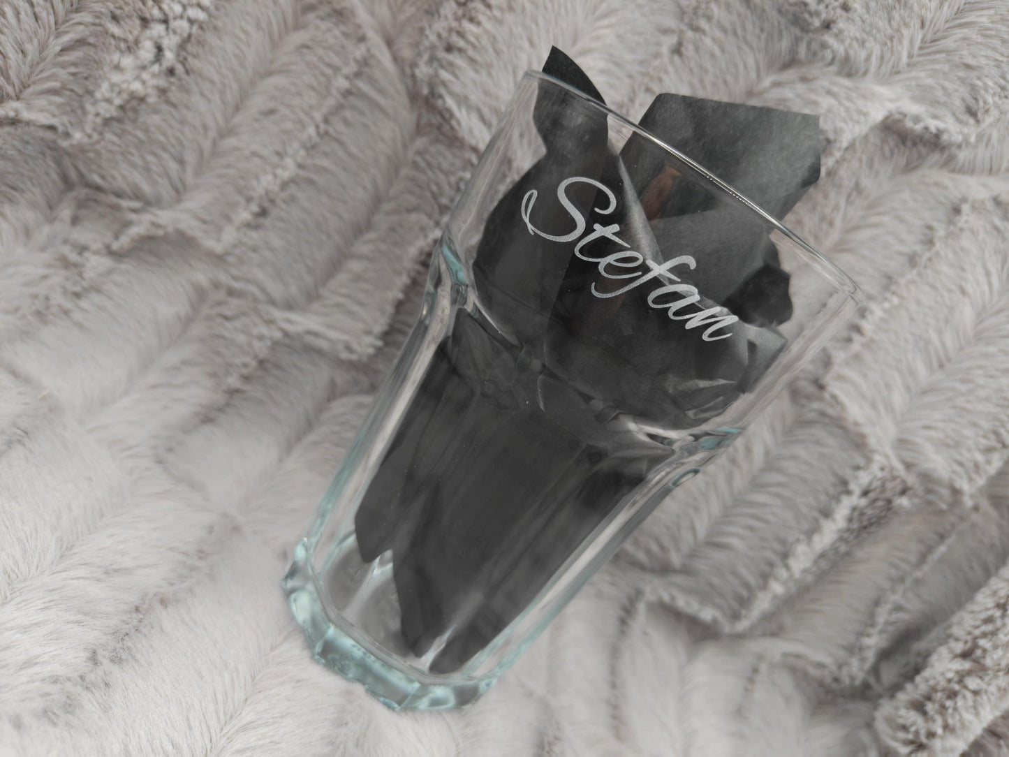 Latte Macchiato Glas mit Gravur personalisiert | Kaffeeglas mit Name oder Spruch | Geschenkidee Geburtstag & Einzug | Trinkglas individuell
